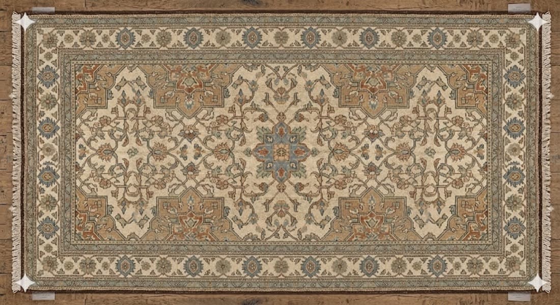 Handmade heritage rug detail